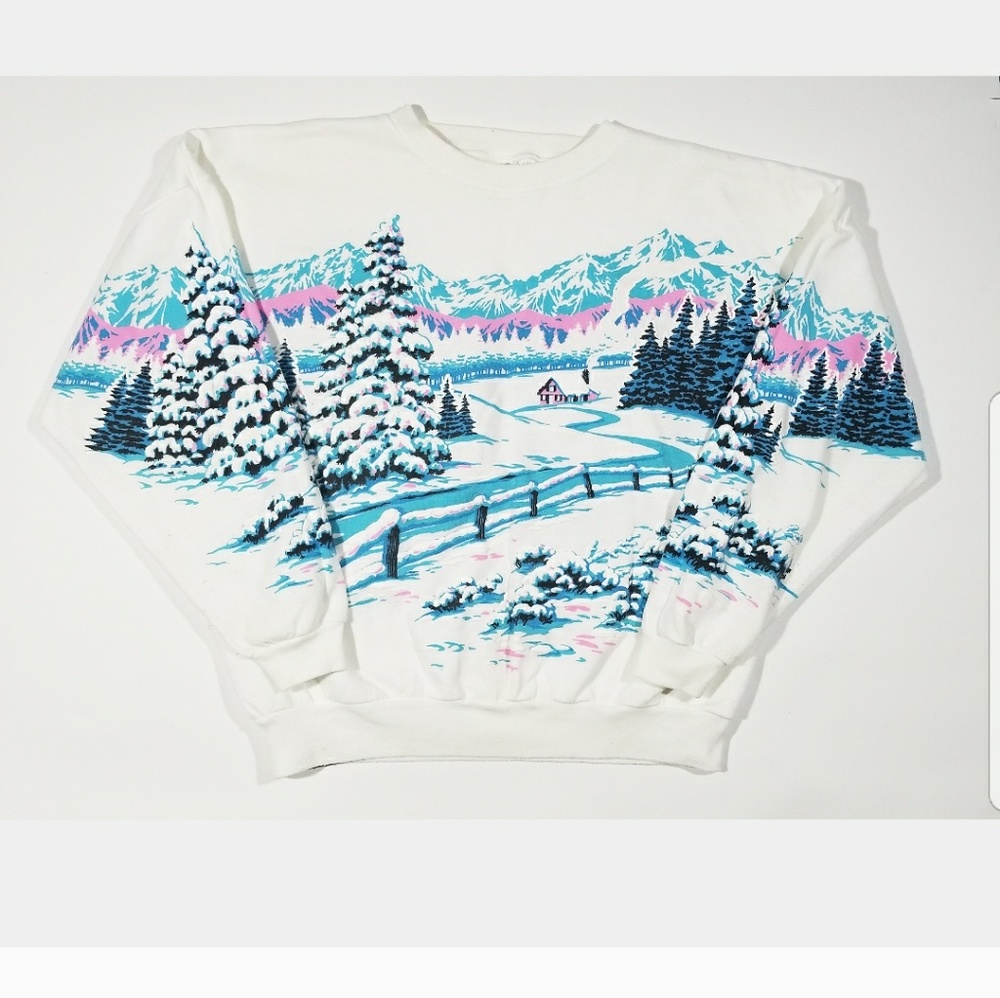 ❌ SOLD ❌ VTG 1990 Snow Scenic Sweatshirt Pullover